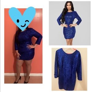 Sequined Blue Dress! Sparkly!